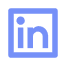 Blue LinkedIn logo displaying a stylized "in" within a rounded square background.